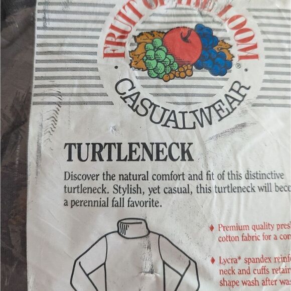 Fruit of the loom Men's gray turtleneck 90s vintage NIP‎ - Picture 4 of 11